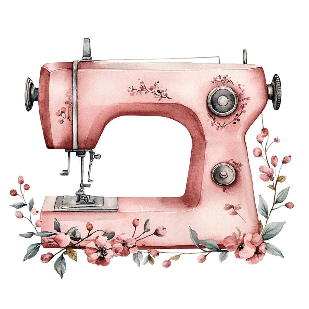 Vintage Sewing Machine Fabric Panel 7 QuiltingFabricPanels