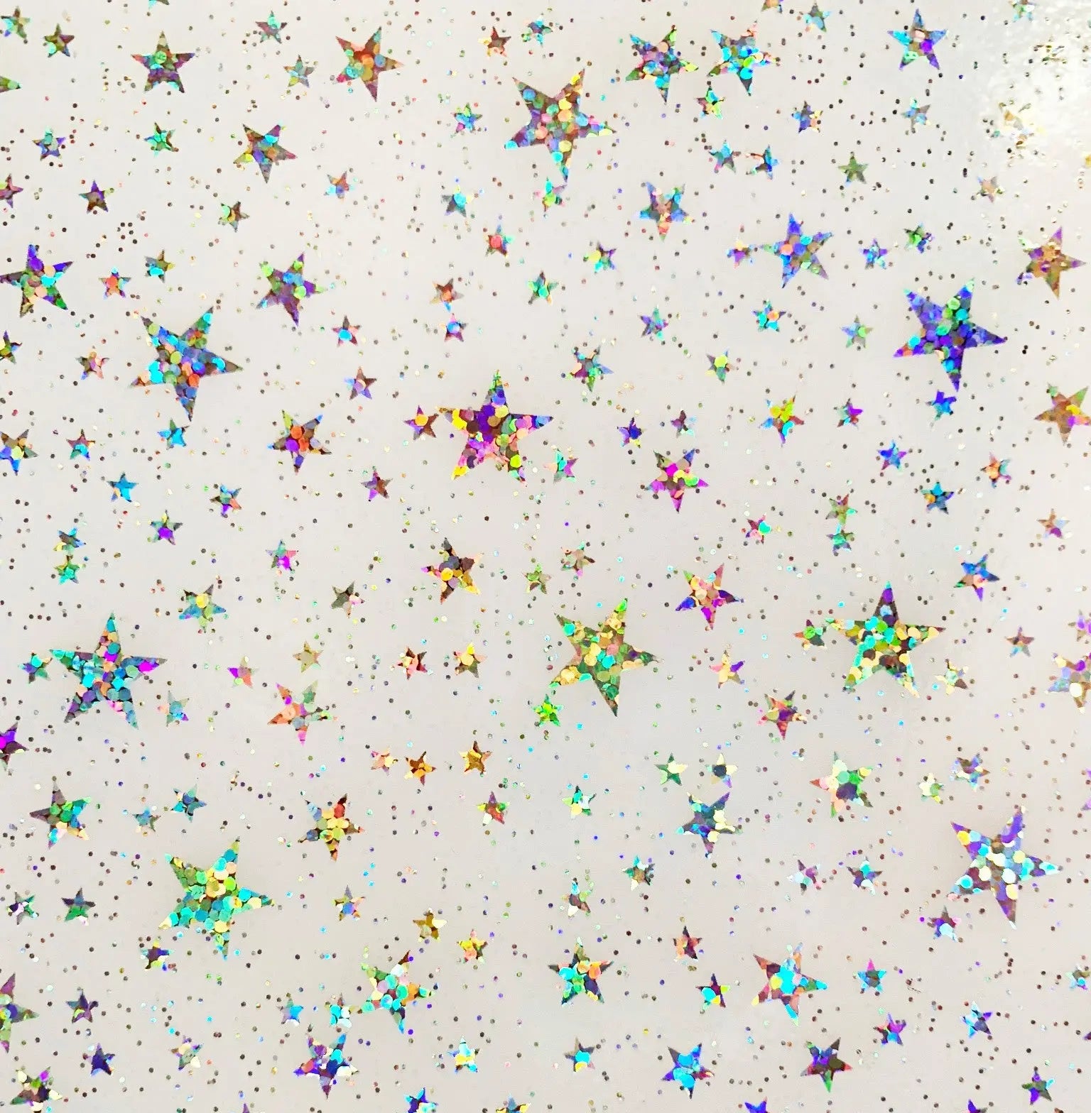 Vinyl Glitter Stars Clear - Linda's Electric Quilters