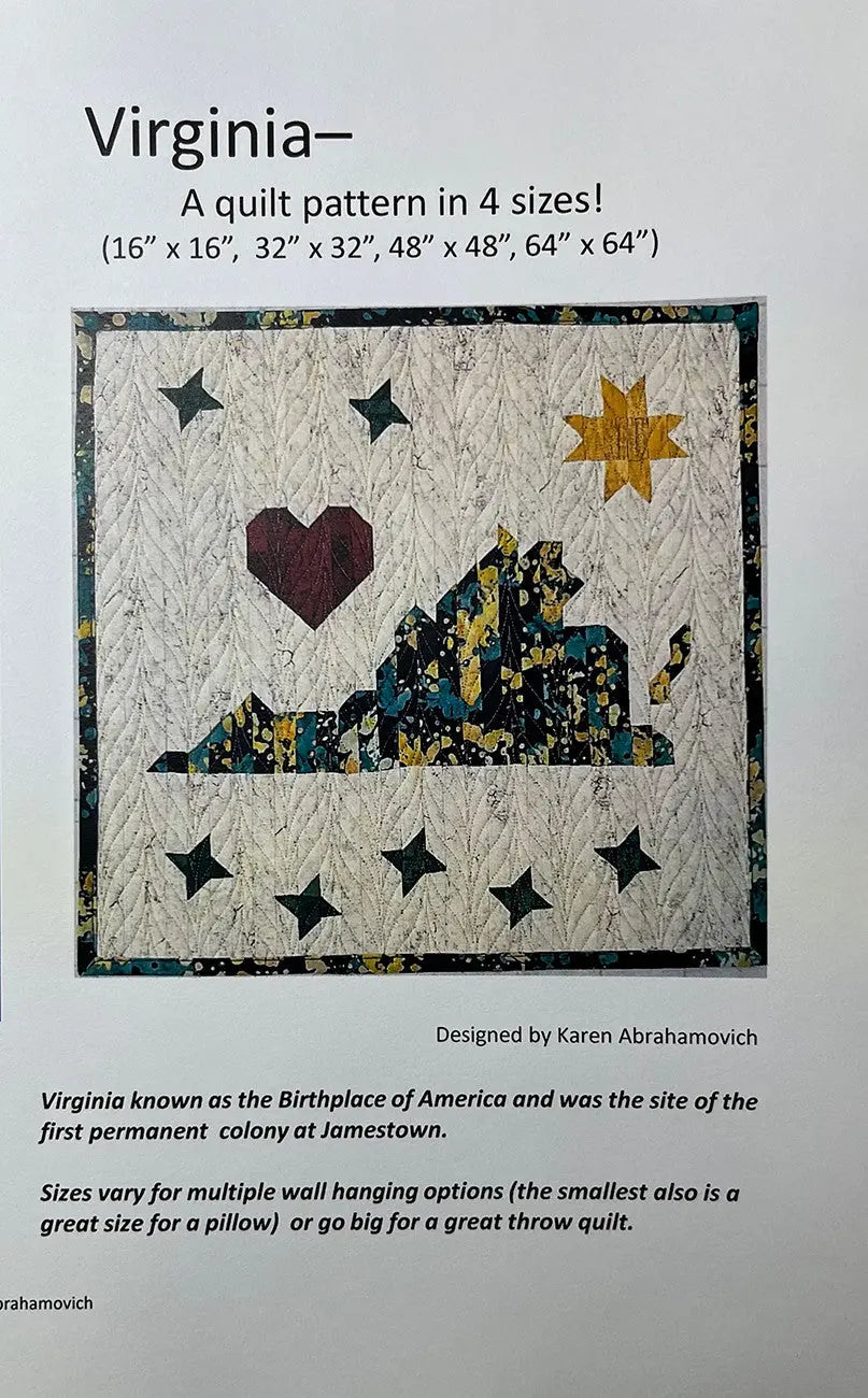 Virginia Quilt Pattern - Linda's Electric Quilters