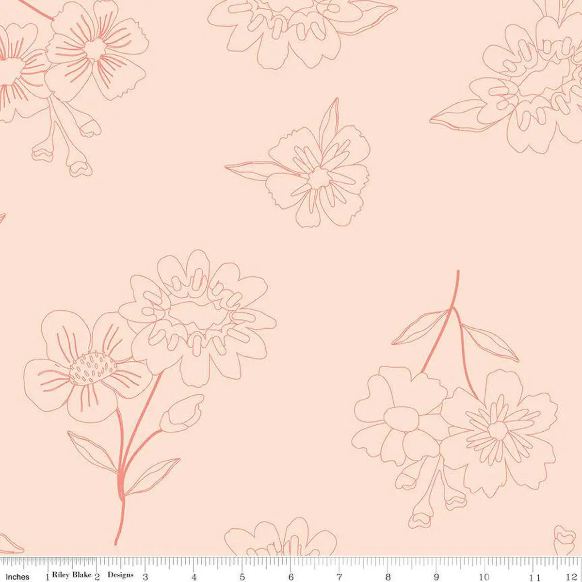 Pink Blush Spring's in Town Wideback Fabric Per Yard Riley Blake Designs