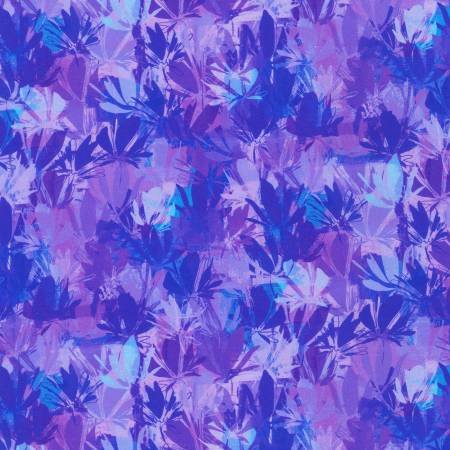 Wishwell Color Wheel Petals Hyacinth Cotton 43"/44" Fabric Per Yard