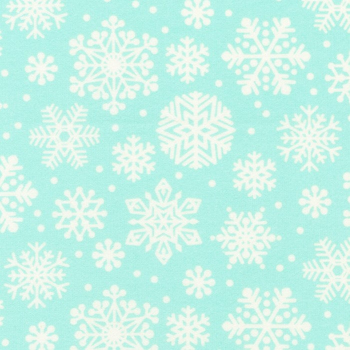 Robert Kaufman Snow Snuggles flannel fabric in Glacier