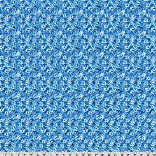Wanderlust Daisies Quilting Cuddle Blue Fabric per yard Shannon Fabrics