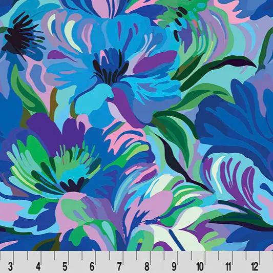 Wanderlust Florals Quilting Cuddle Blue Fabric per yard Shannon Fabrics