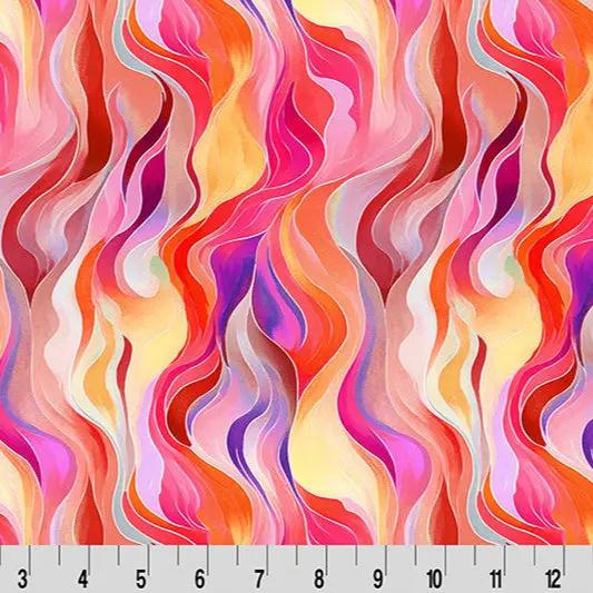 Wanderlust Rainbow Quilting Cuddle Pink Fabric per yard Shannon Fabrics