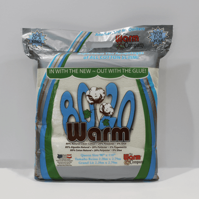 Warm 80/20® Natural Cotton & Pillow-Soft Polyester Blend Quilt Batting – Full Case