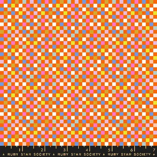 Washi Plus Goldfish Pixel Squares 43"/44" Fabric Per Yard Moda Fabrics & Supplies