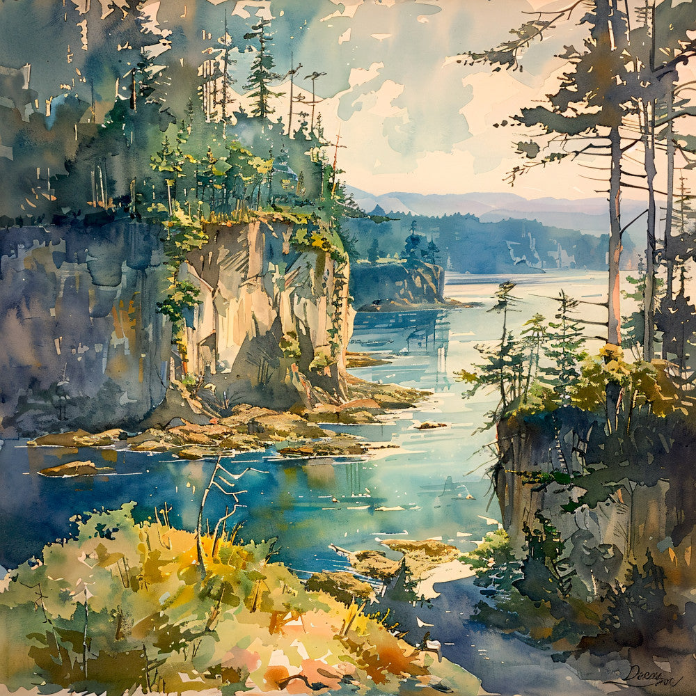 Washington Travel Art Fabric Panel 16 QuiltingFabricPanels