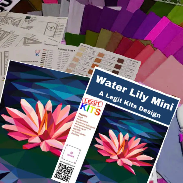 Water Lily Mini Quilt Kit Legit Kits