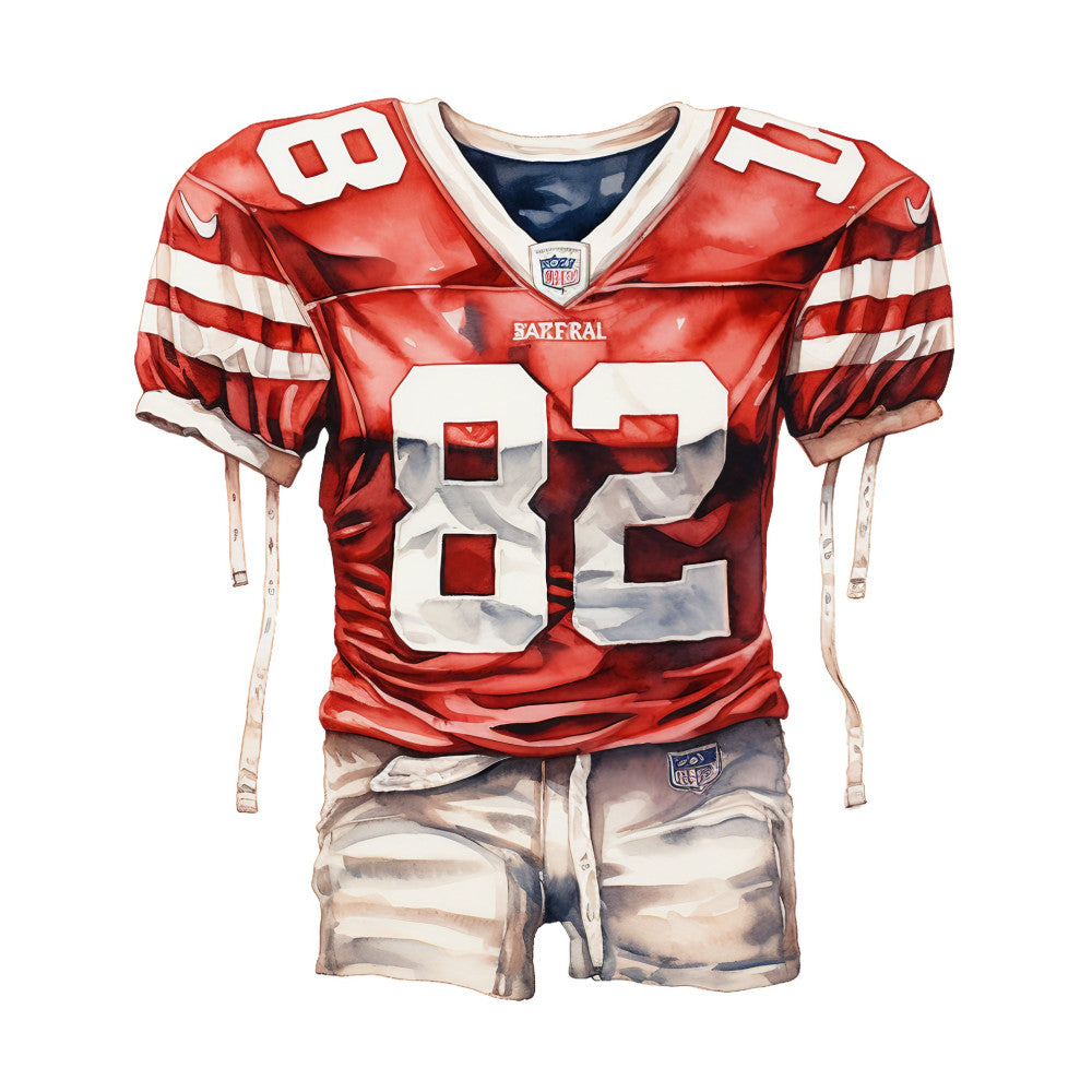 Watercolor American Football Fabric Panel 3