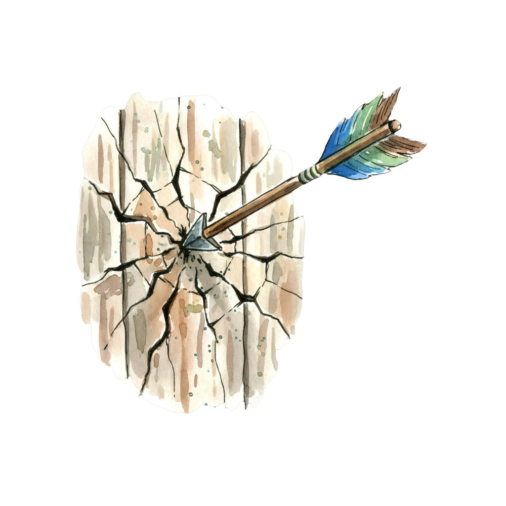 Watercolor Archery Fabric Panel 8