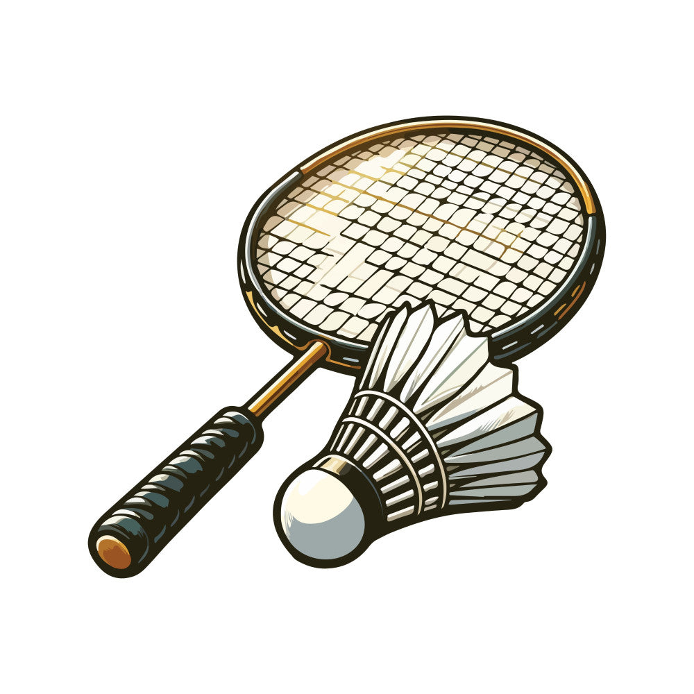 Watercolor-Badminton Fabric Panel 11