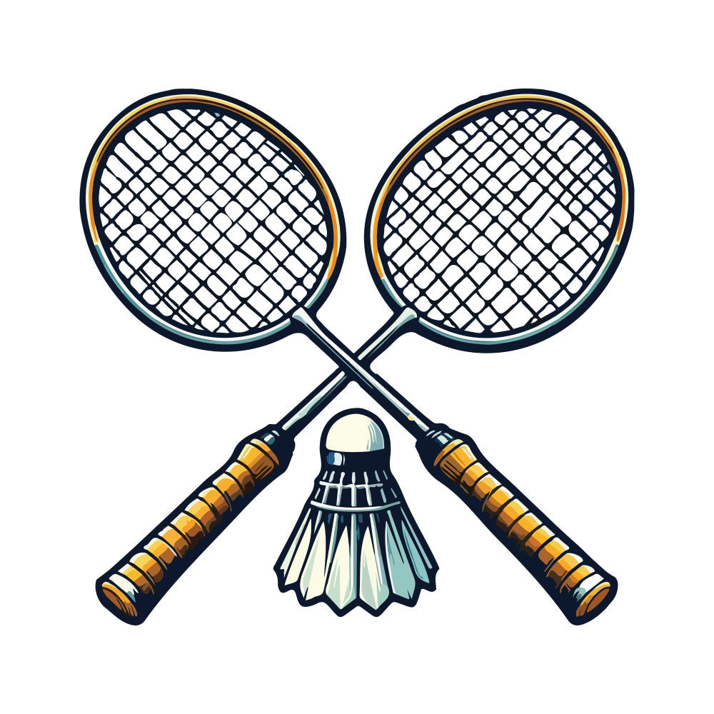 Watercolor-Badminton Fabric Panel 2