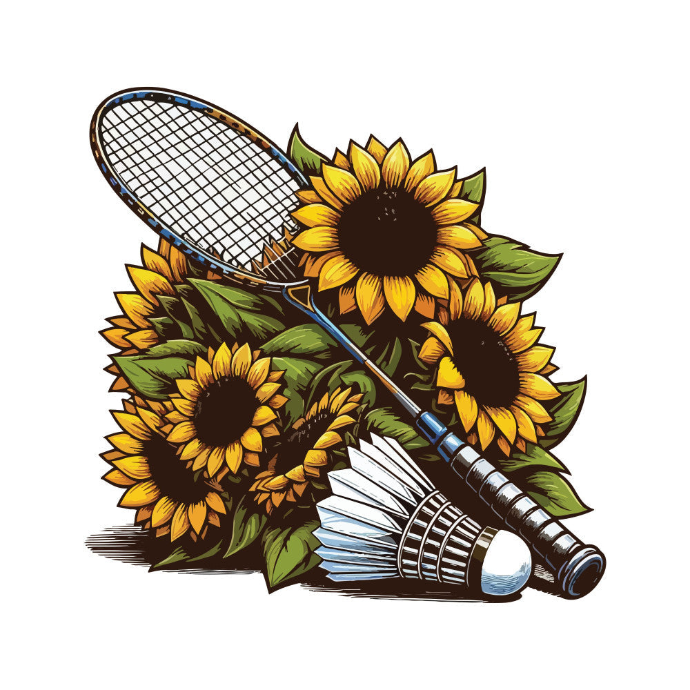 Watercolor-Badminton Fabric Panel 22