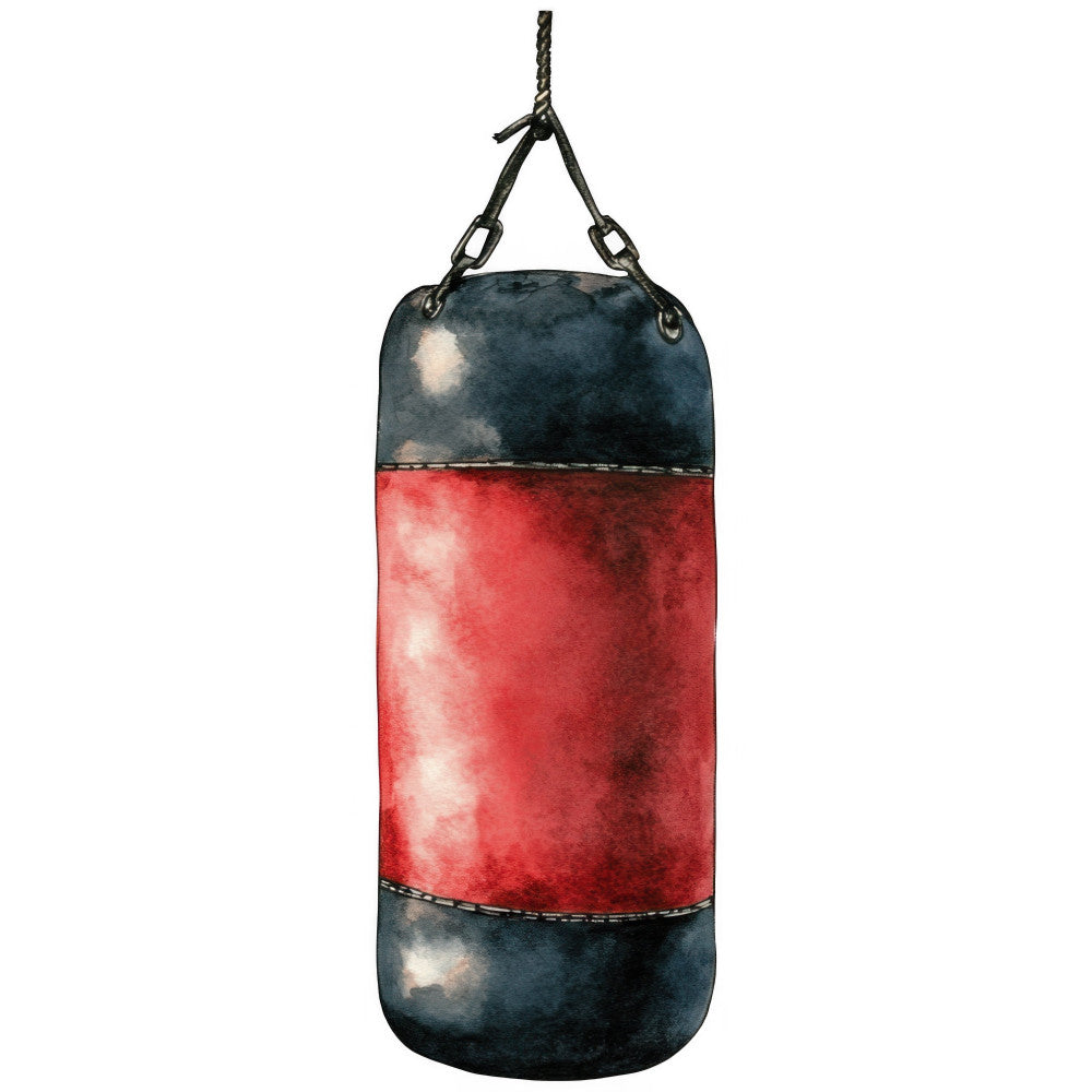 Watercolor Boxing Fabric Panel 14
