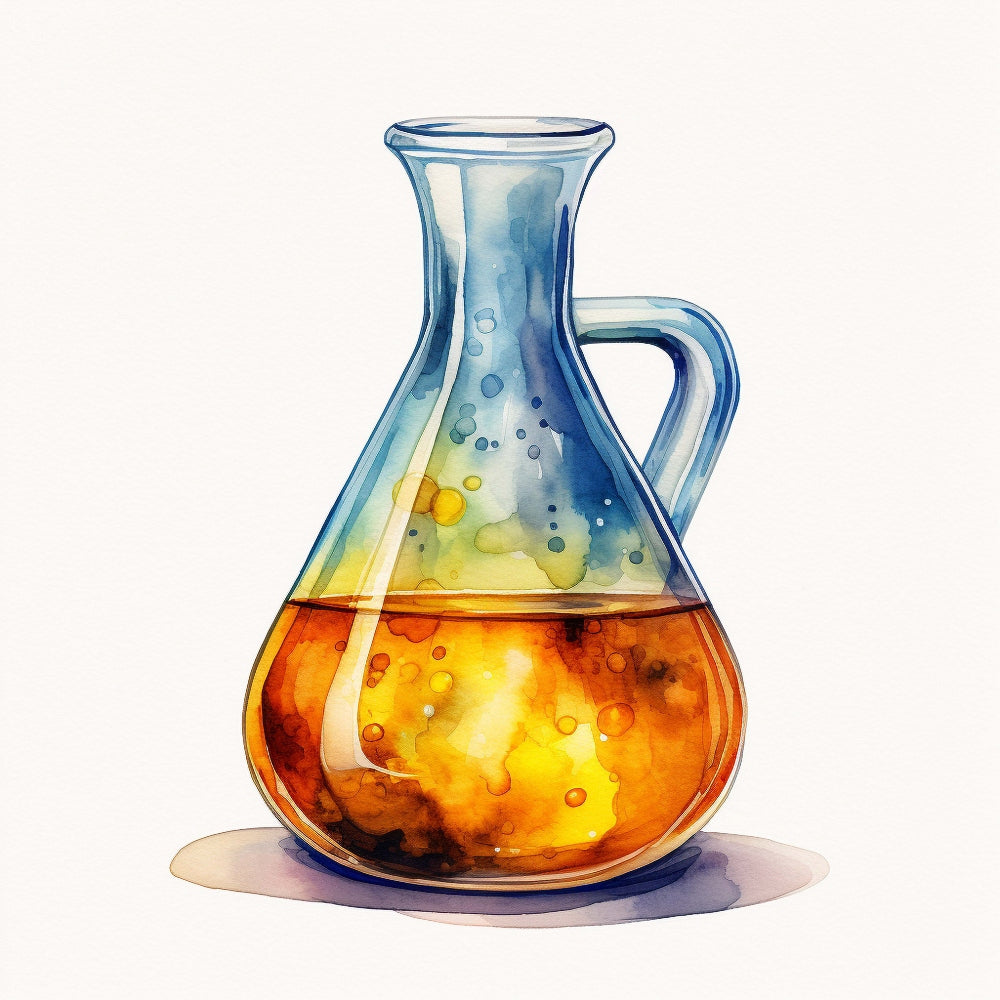 Watercolor Chemical Flask Fabric Panel 8