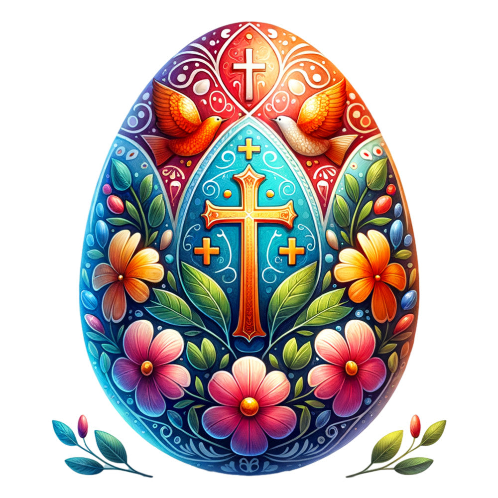 Watercolor Christian Easter Fabric Panel 4 QuiltingFabricPanels