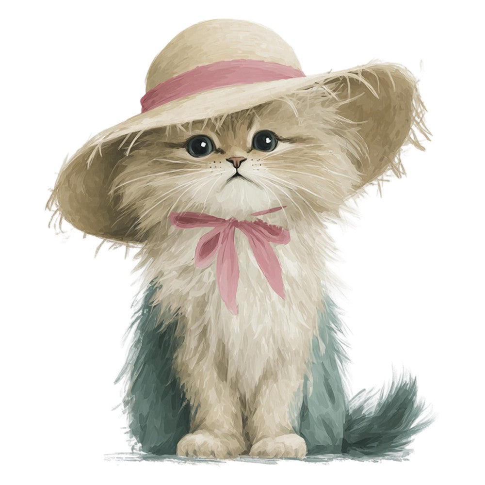Watercolor Kitten Fabric Panel 3
