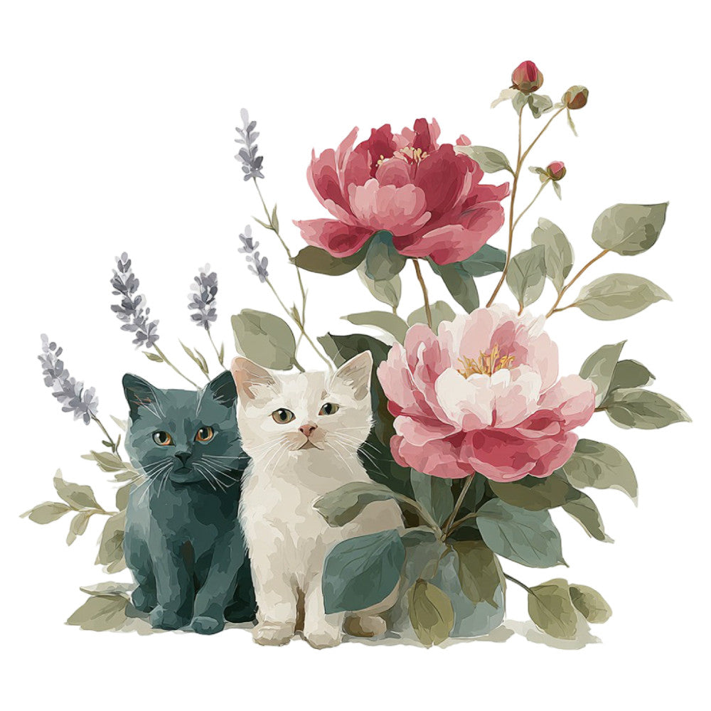 Watercolor Kitten Fabric Panel 6