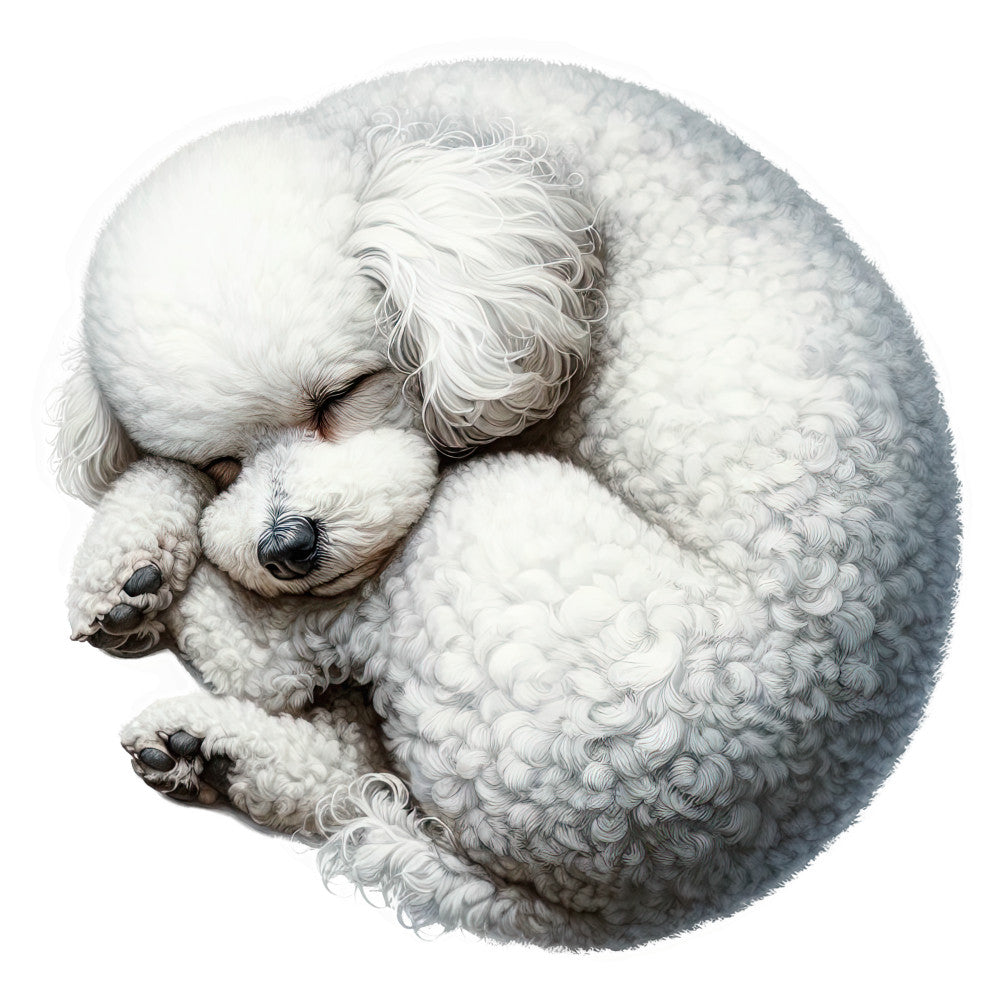Watercolor Poodles Fabric Panel 12