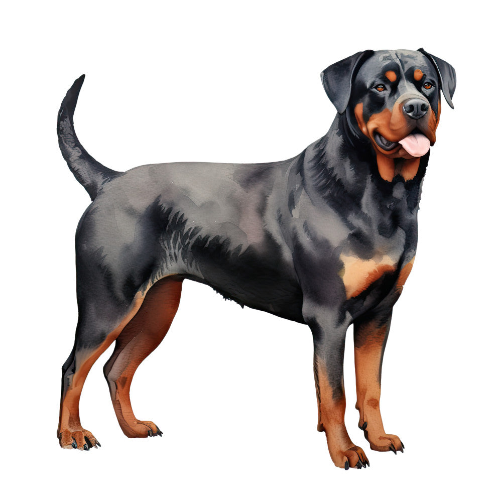 Watercolor Rottweiler Fabric Panel 29