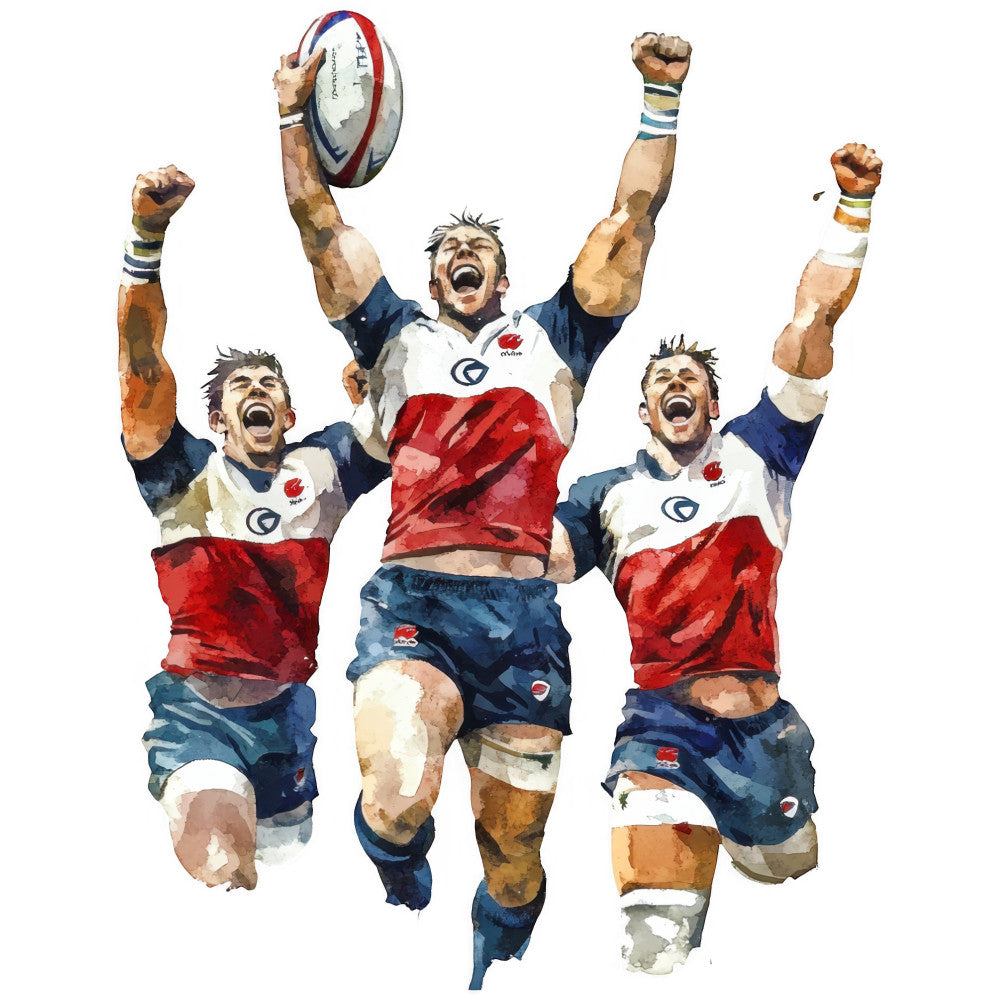 Watercolor Rugby Fabric Panel 11