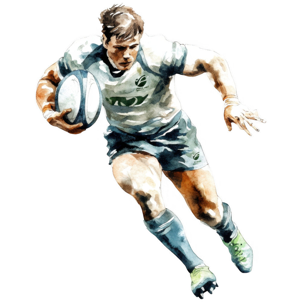 Watercolor Rugby Fabric Panel 14