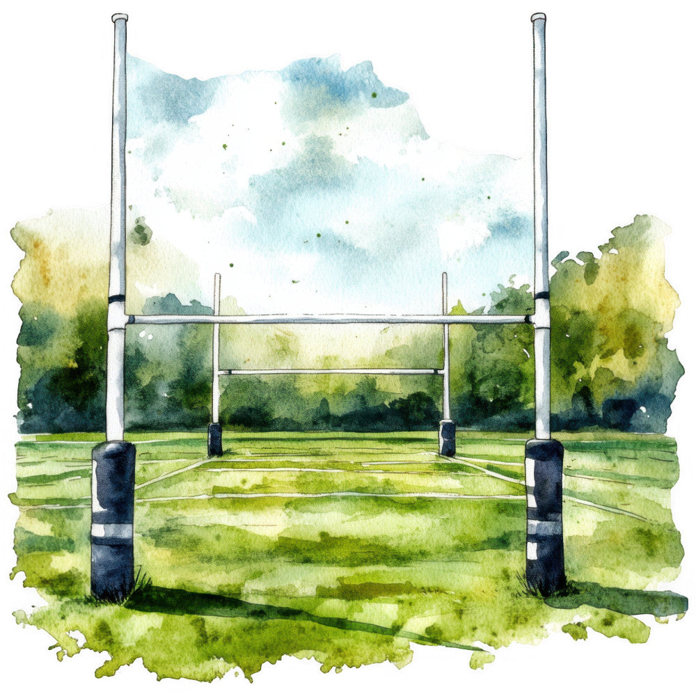 Watercolor Rugby Fabric Panel 4