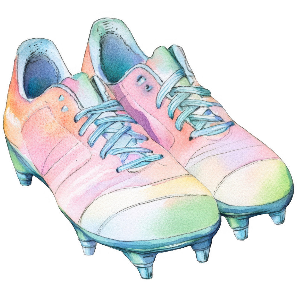 Watercolor Soccer Fabric Panel 11