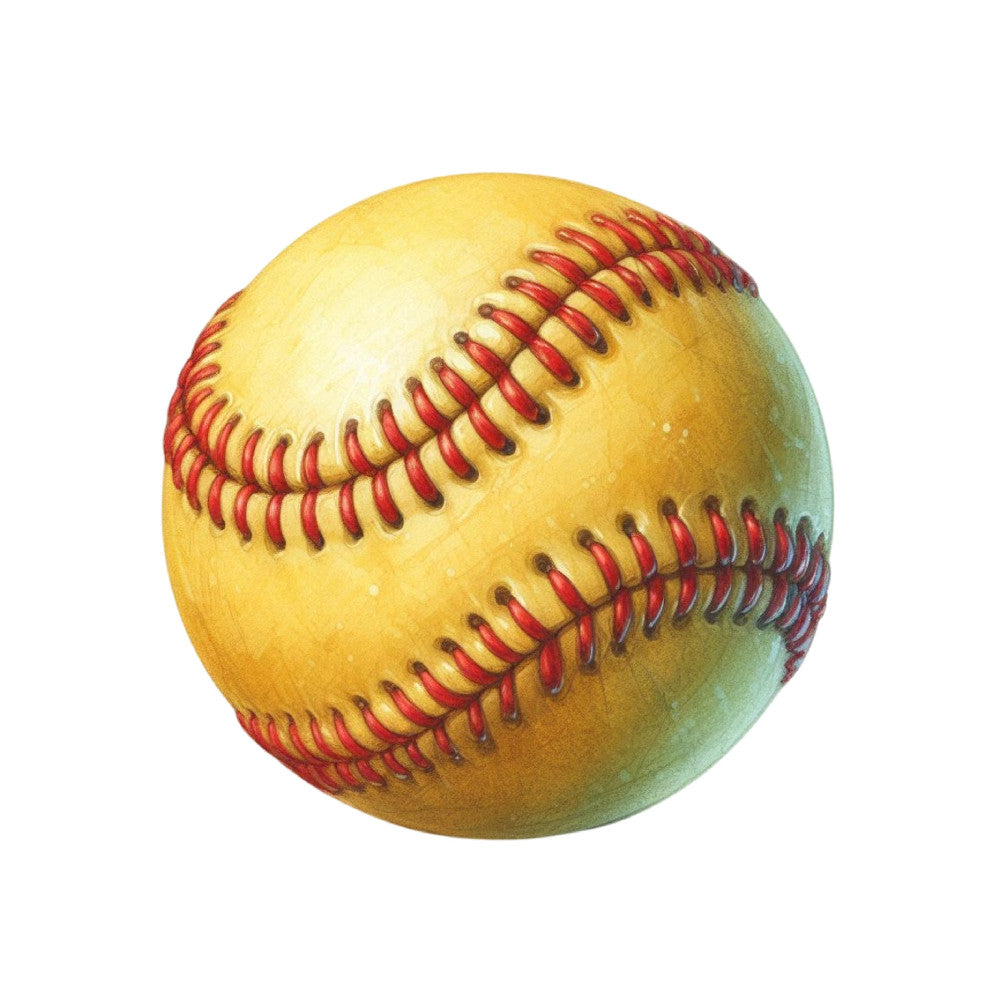 Watercolor Softball Fabric Panel 6 - Linda's Electric Quilters