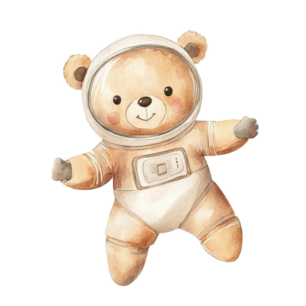 Watercolor Space Adventure Fabric Panel 31