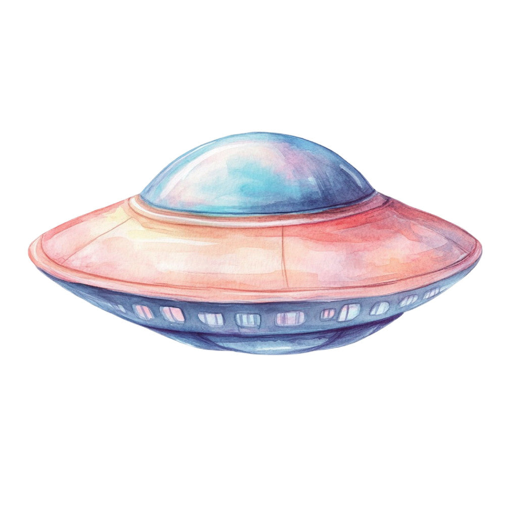 Watercolor Space Adventure Fabric Panel 38