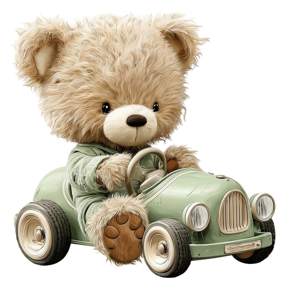 Watercolor Teddy Bear Fabric Panel 20