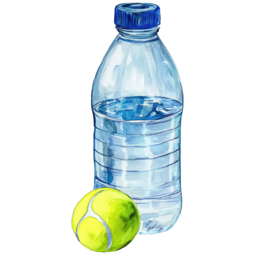 Watercolor Tennis Fabric Panel 21