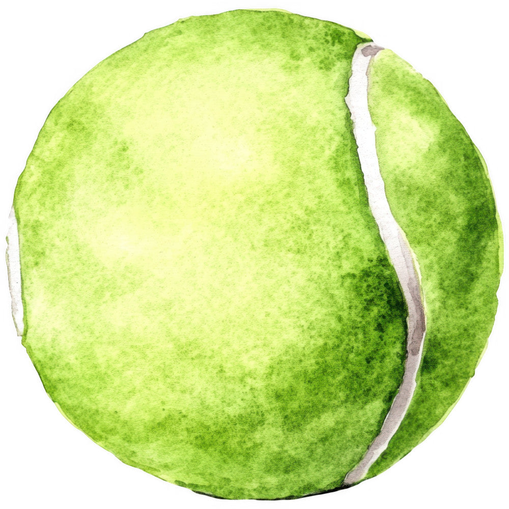 Watercolor Tennis Fabric Panel 7