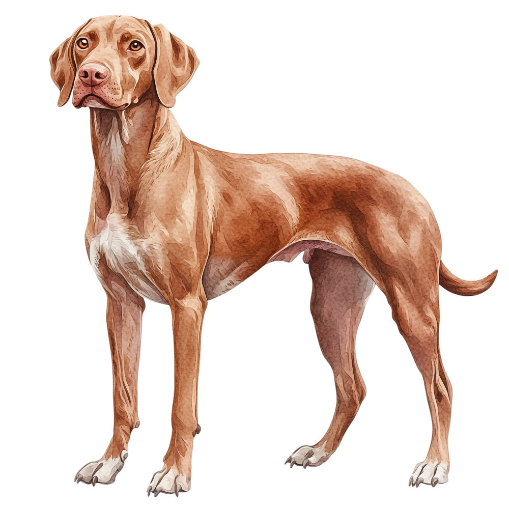 Watercolor Vizslas Fabric Panel 1