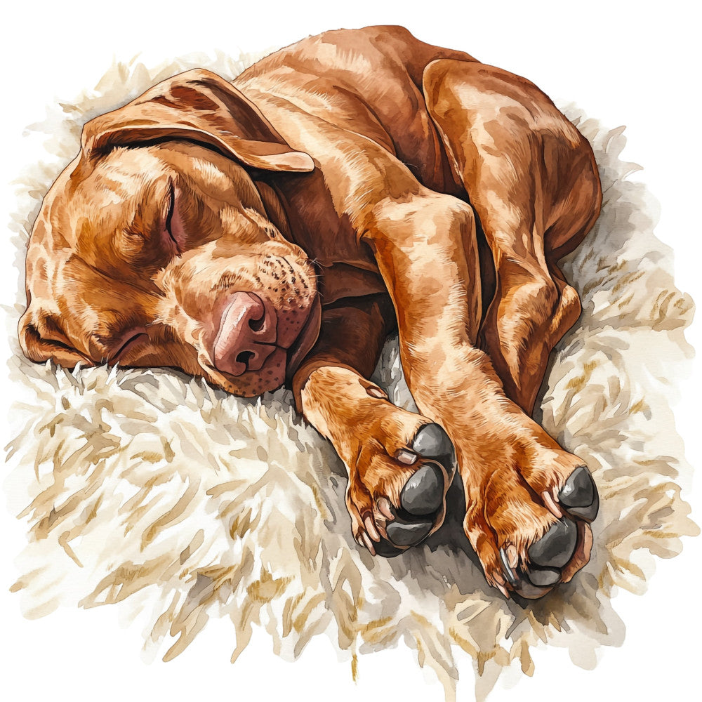Watercolor Vizslas Fabric Panel 24