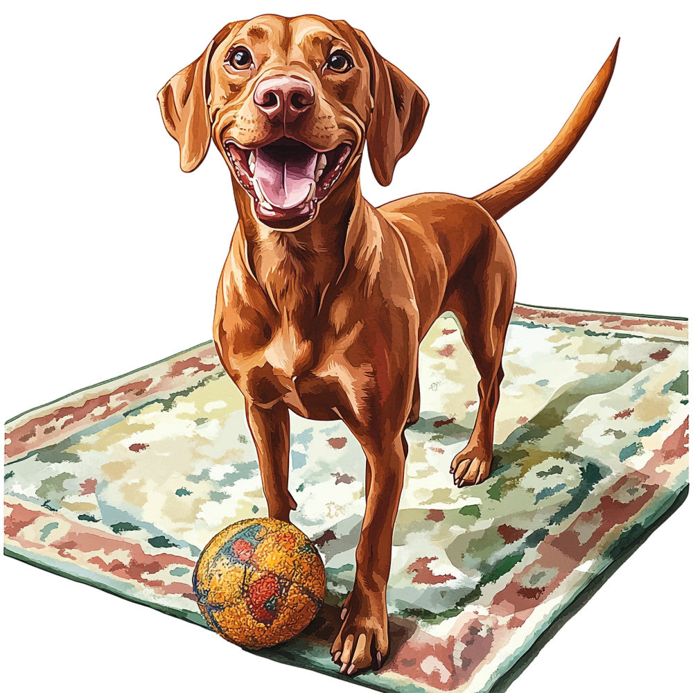 Watercolor Vizslas Fabric Panel 3