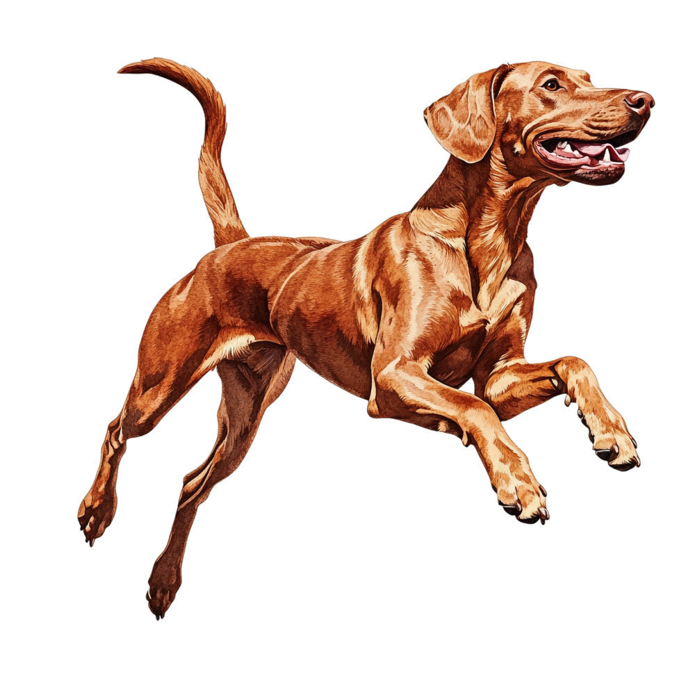 Watercolor Vizslas Fabric Panel 30