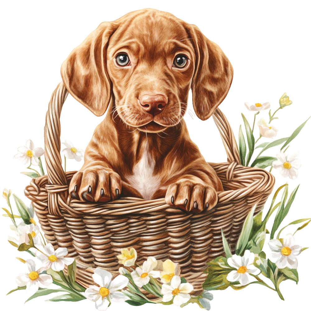 Watercolor Vizslas Fabric Panel 5