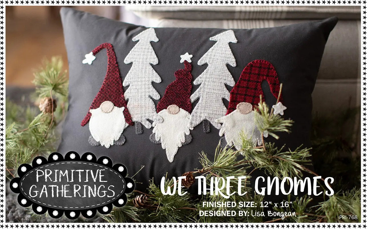 We Three Gnomes - Linda's Electric Quilters