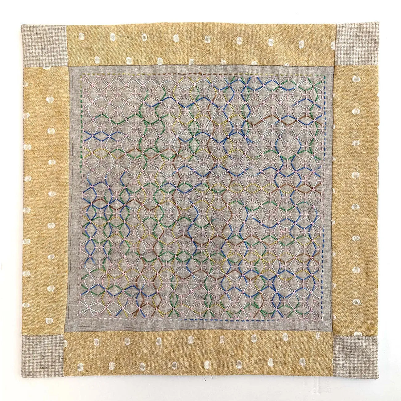 Weaving Sashiko Hydrangea Greige