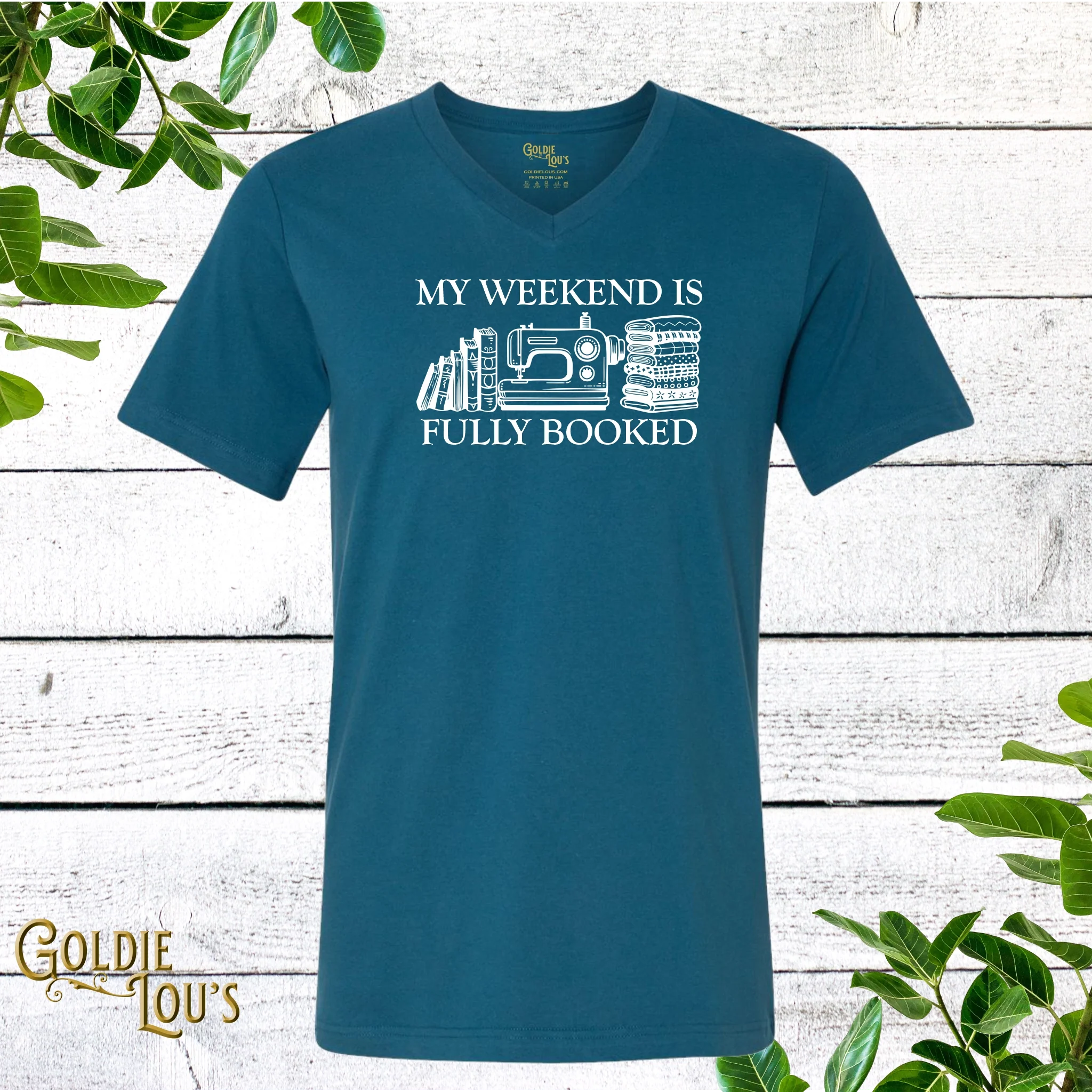 Weekend is Booked V-Neck T-shirt