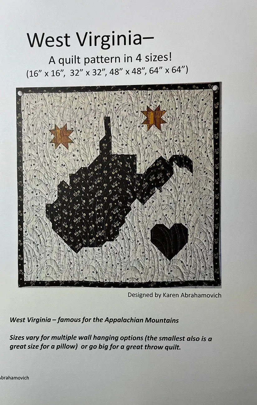 West Virginia Quilt Pattern - Linda's Electric Quilters