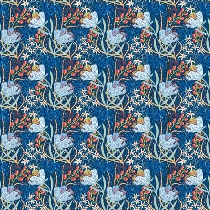 Whimsy Blue Floral 44"/45" Fabric Per Yard In The Beginning Fabrics