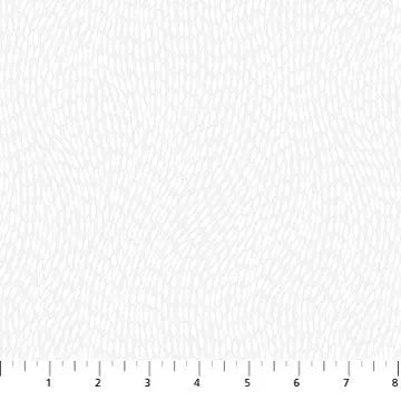 White Basically Black & White Beaded Wave Cotton 44"/45" Fabric Per Yard Northcott