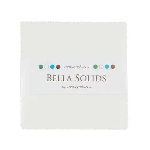 White Bella Solids Charm Pack Precuts - Linda's Electric Quilters