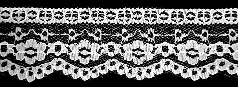White Flat Lace Trim -1 3/4" width-BLF-8001