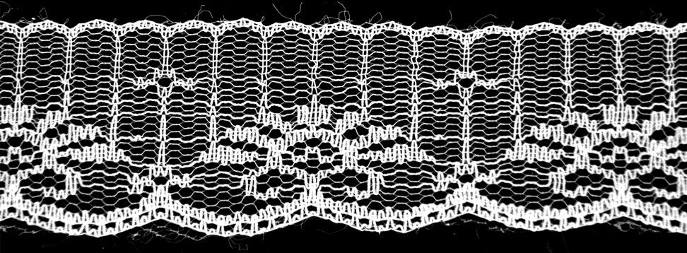 White Flat Lace Trim -1 3/4" width-BLF-8003