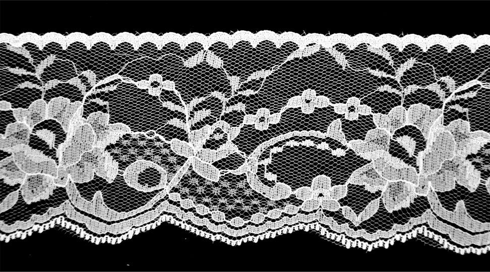 White Flat Lace Trim -2 2/4" width-BLF-8005